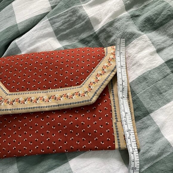 Vintage Suttles & Seawinds Clutch Womens Handmade Quilt Envelope Handbag Bees - Picture 8 of 8